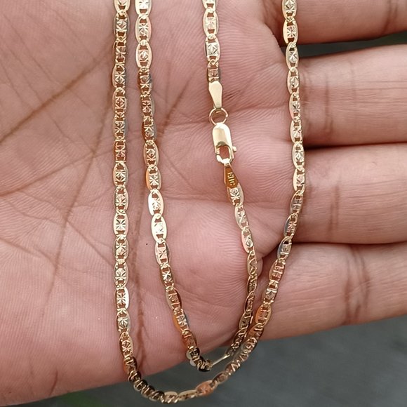 14kt Solid Gold Try Colour Valentino chain 18 inches